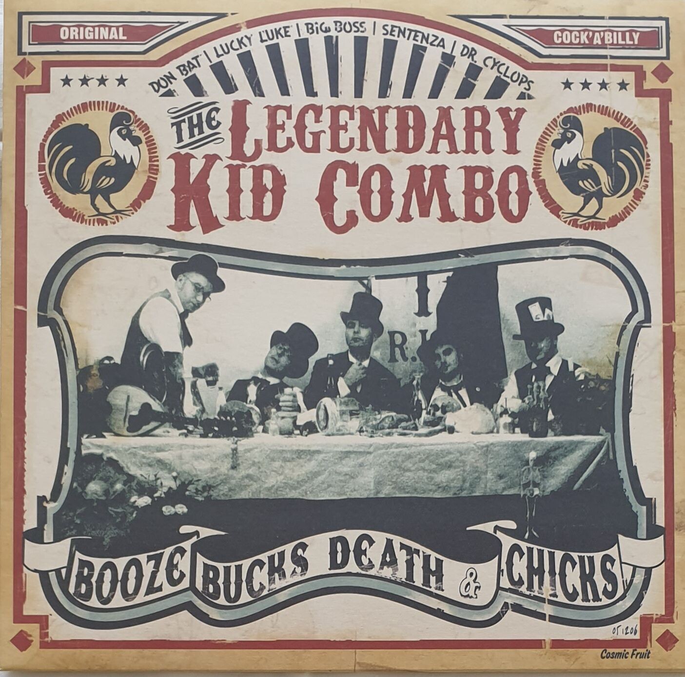 The Legendary Kid Combo - Booze, Bucks, Death & Chicks LP re-release GREY MARBLED GRAU MARMORIERT LIMITED to 100 only