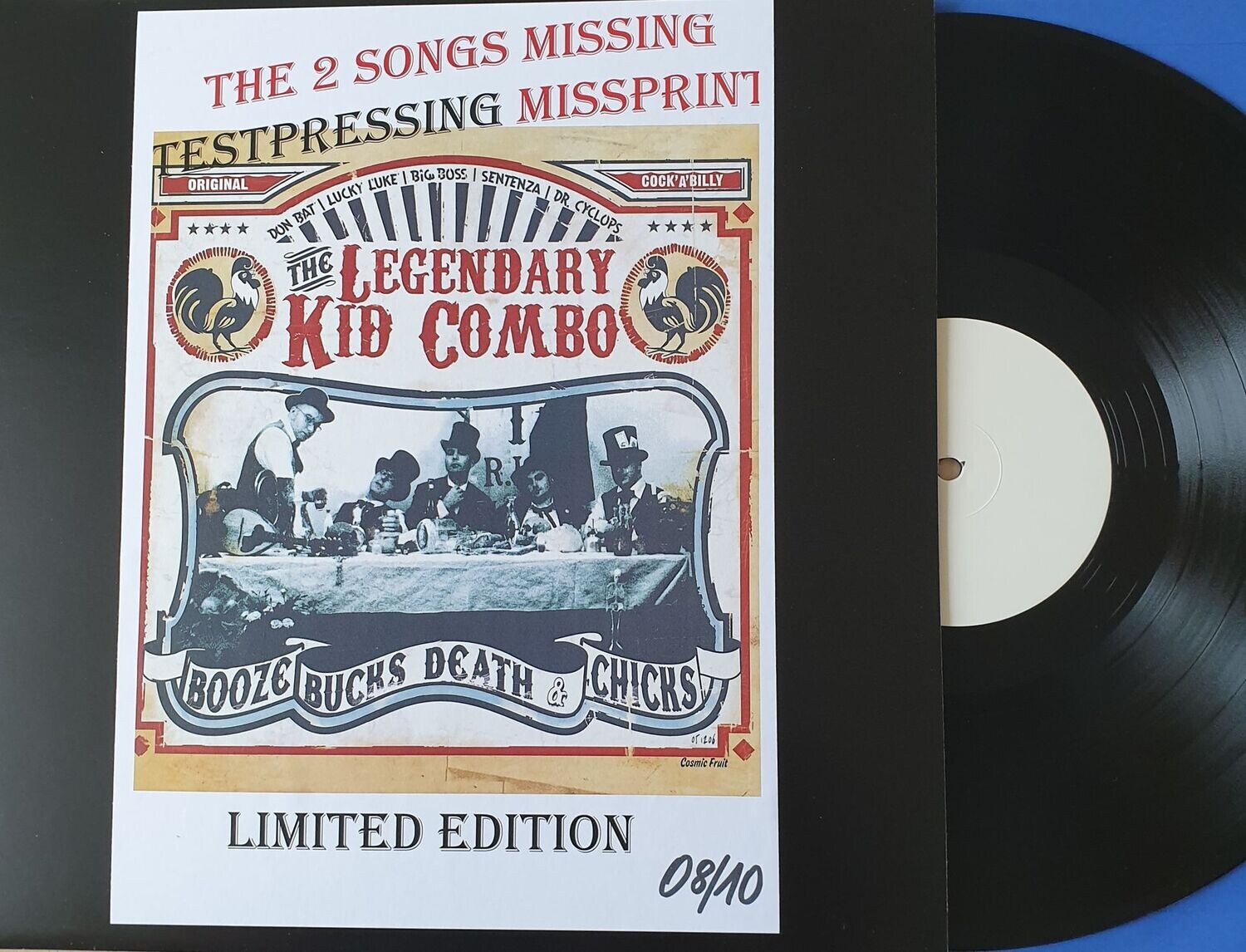 The Legendary Kid Combo - Booze, Bucks, Death & Chicks LP TESTPRESSUNG FEHLPRESSUNG MISSPRINT