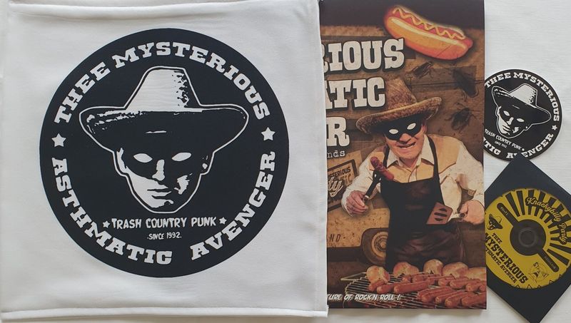 Thee Mysterious Asthmatic Avenger - Knackybilly Party LP Colored Vinyl + Weisse Stoffaussenhülle mit Siebdruck + Sticker + Fehlpressung CD Limited to 15 only!! Thee Mysterious Asthmatic Avenger - Knackybilly Party LP Colored Vinyl + Weisse Stoffaussenhülle mit Siebdruck + Sticker + Fehlpressung CD Limited to 15 only!!