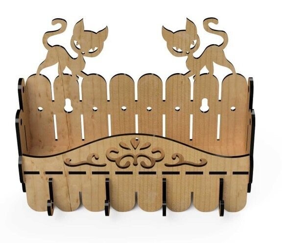 étagère  pour porte-clés déco chats