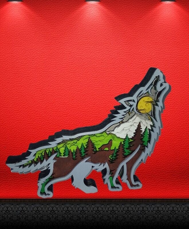 création loup mandala