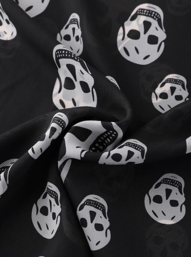 Écharpe imprimé tête de mort