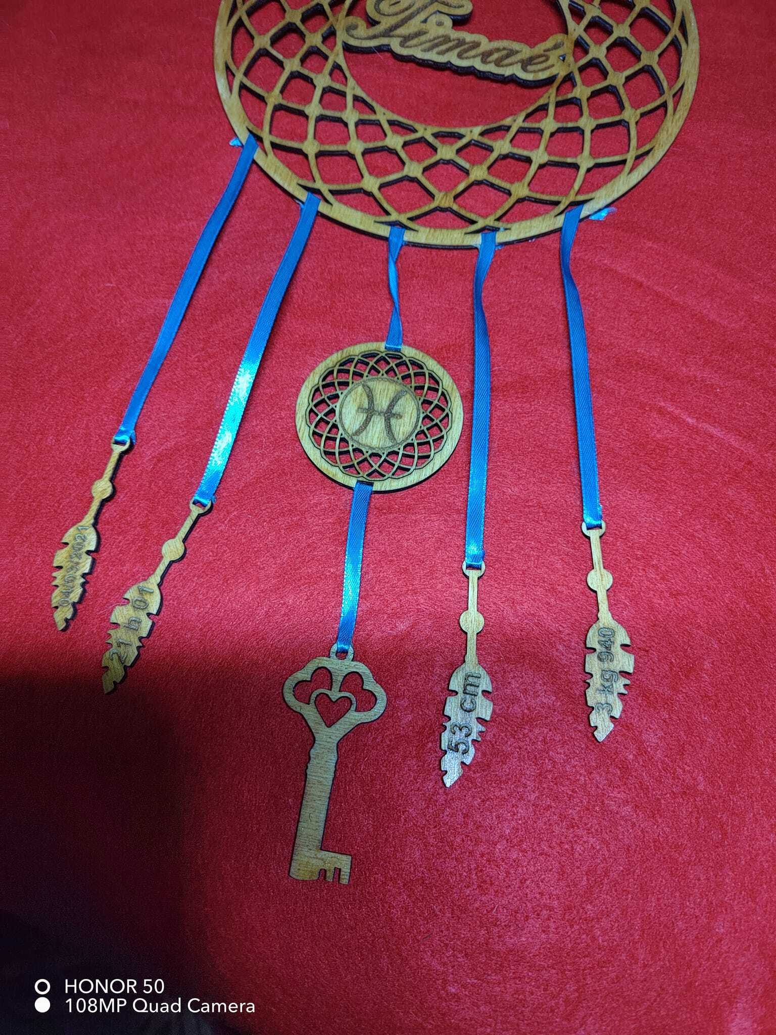 création attrape rêve naissance garçon  a personnaliser