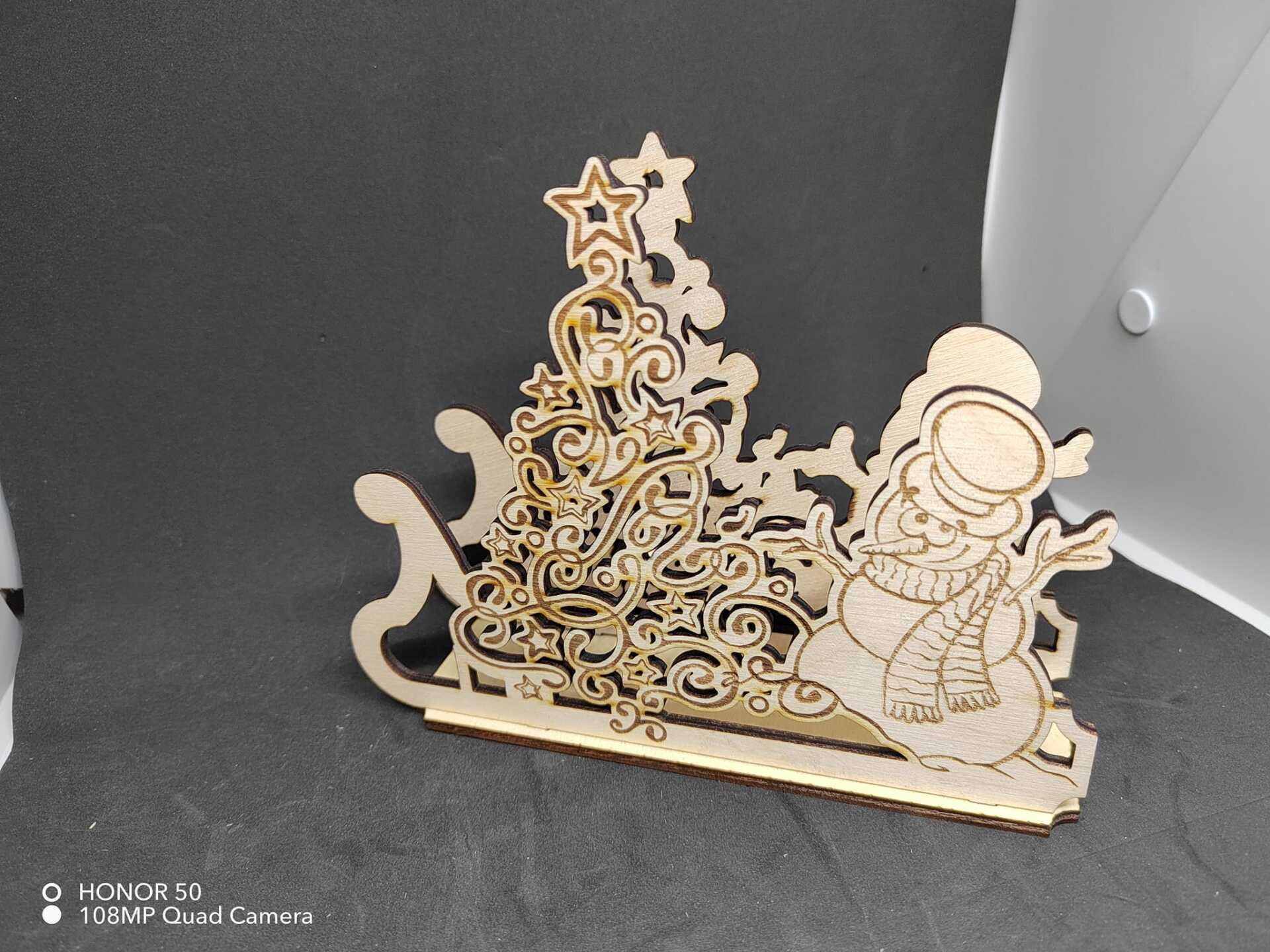 ​jolie traineau porte serviette déco table de noel