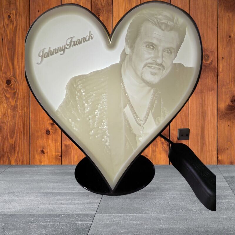 Lampe cœur lithophane à l effigie de johnnyfranck