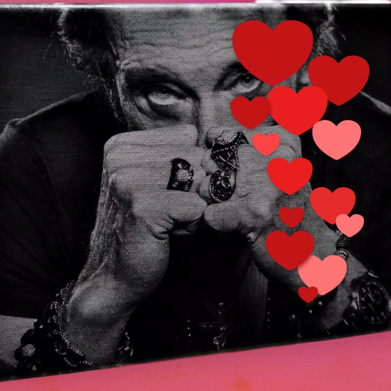 Création Gravure laser sur toile Johnny Hallyday