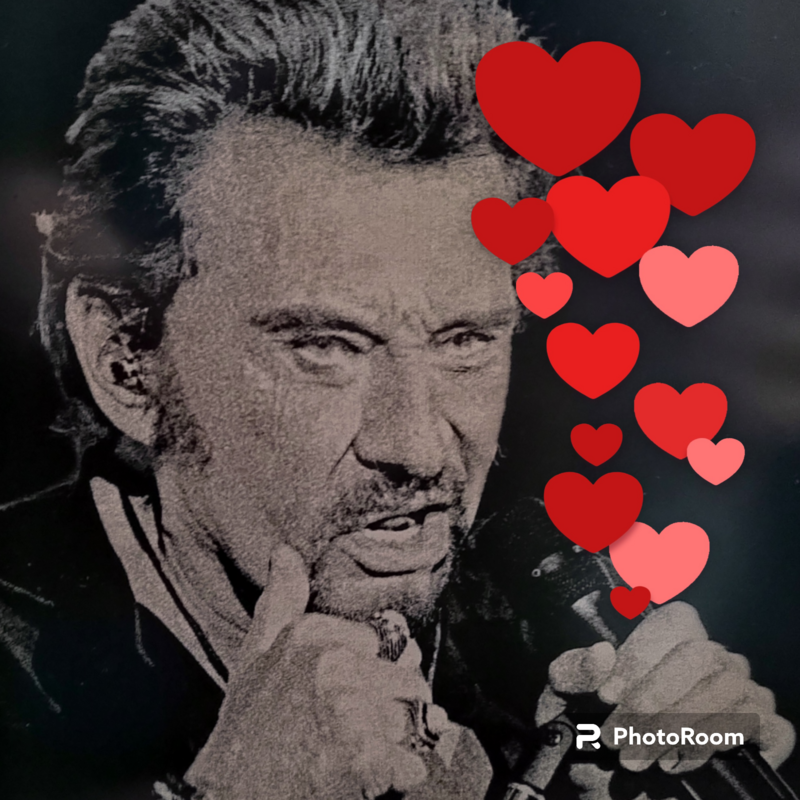Création Gravure laser sur carrelage johnny Hallyday