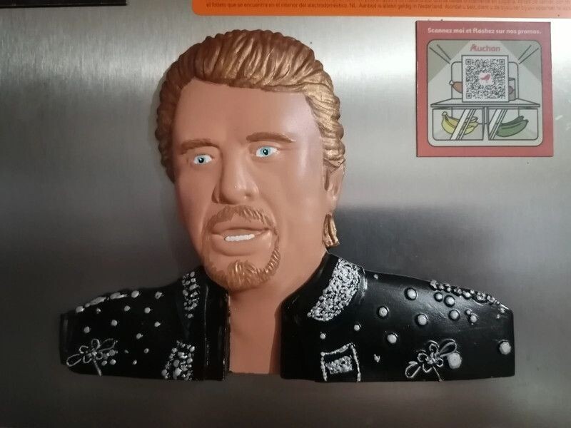Magnet représentant Johnny Hallyday