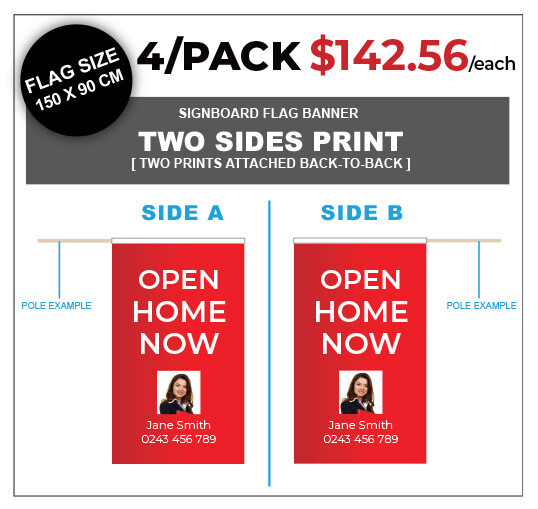Premium Sign Board Flags - 4/PACK