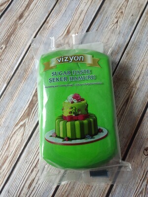 Зеленое сахарное тесто Vizyon (Мастика), 0,5кг