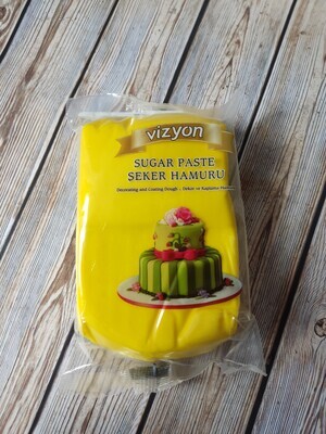 Желтое сахарное тесто Vizyon (Мастика), 0,5кг