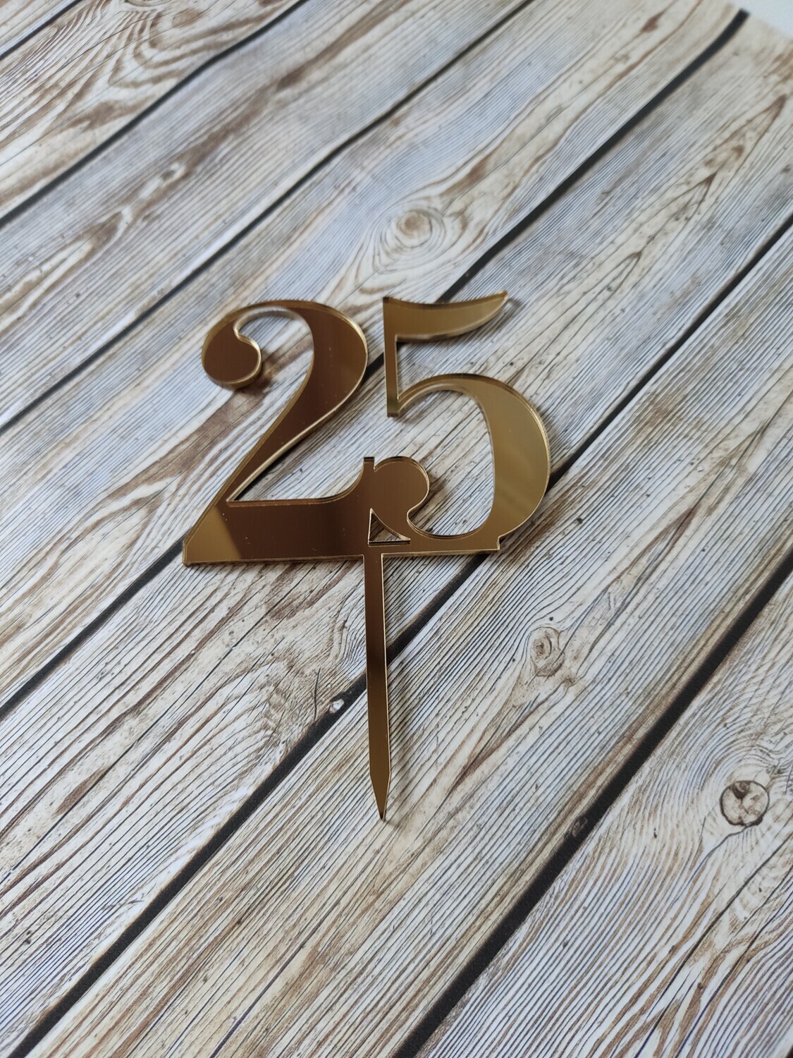 Топпер золото декор "Цифра 25"