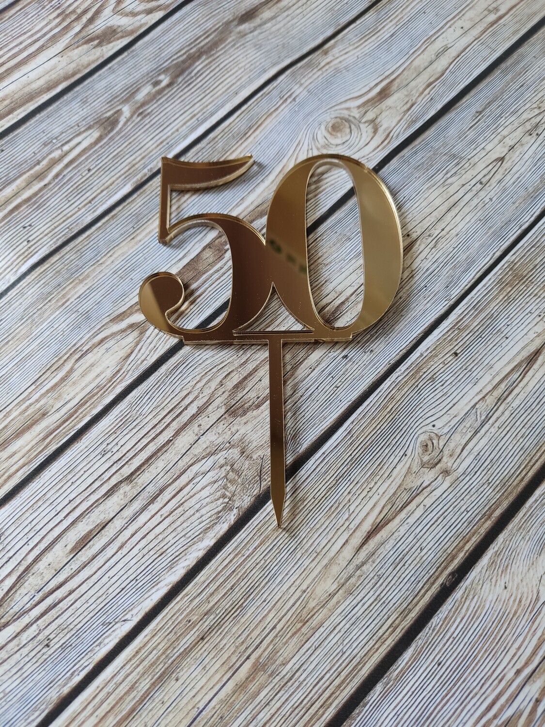 Топпер золото декор "Цифра 50"