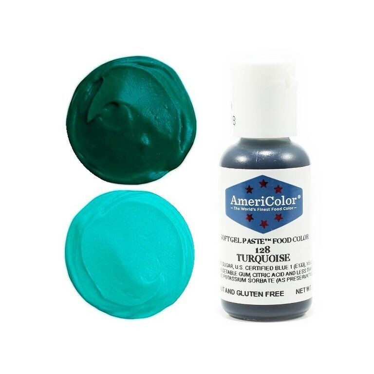 Гелевая краска 128 Americolor Turquoise «Бирюзовый» 21 гр