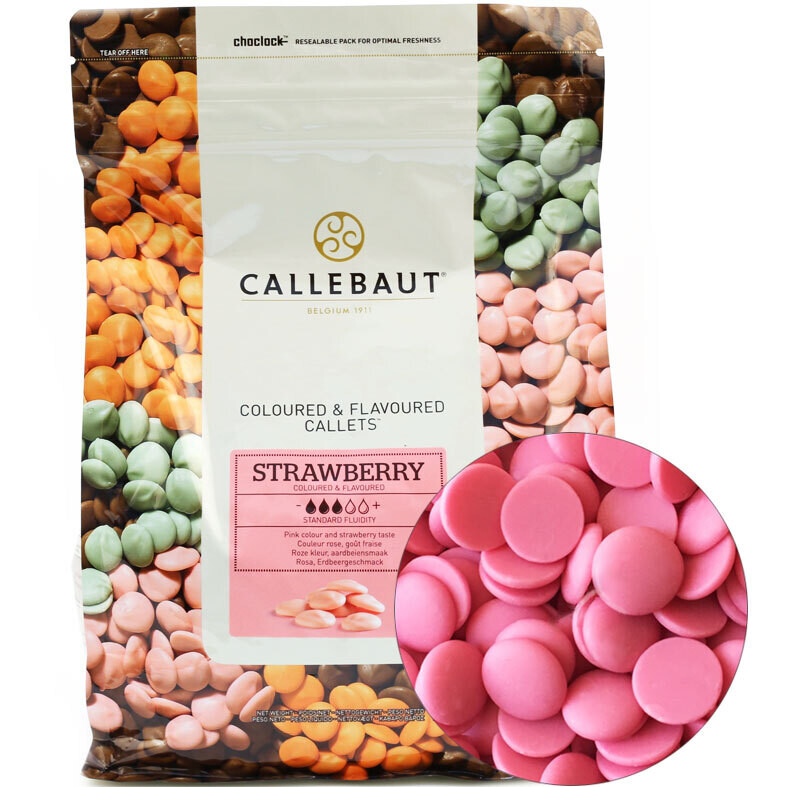 Шоколад Callebaut "Strawberry" (Пакет 2,5кг)