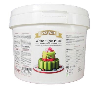 Белое сахарное тесто Vizyon (Мастика), Ведро 6кг