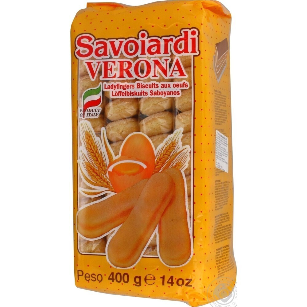 Печенье сахарное Савоярди, упаковка 400гр, Италия
