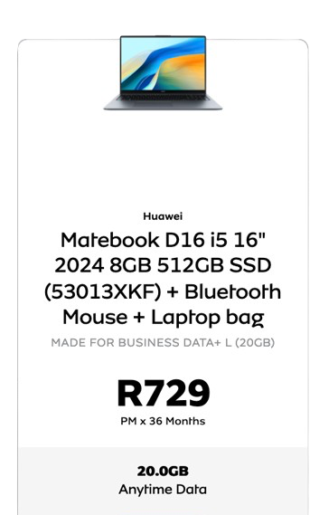 Huawei Matebook D16 i5 16" 2024