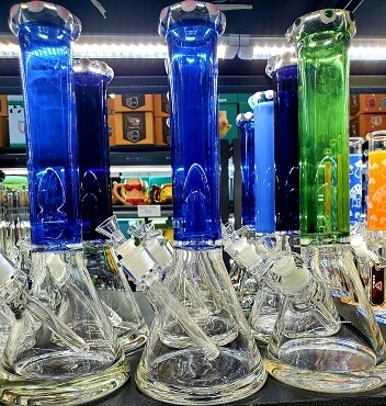 9mm Double Shot Water Pipe BLUE