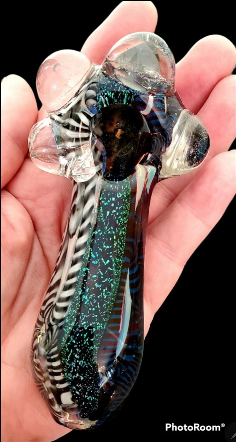4 INCH CLEAR GREEN/BLACK DYCRO PIPE