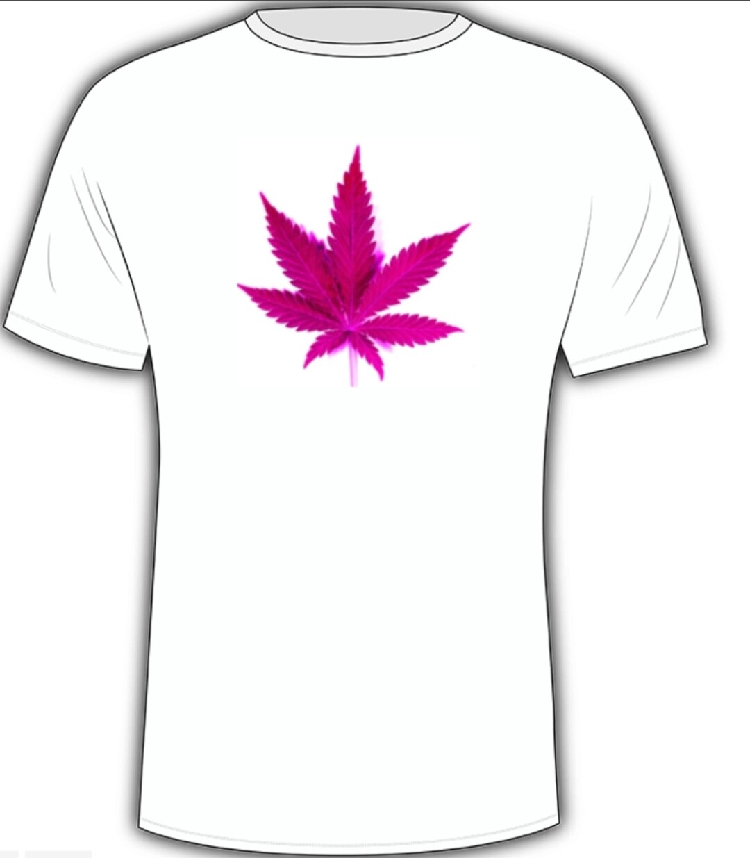 Pink leaf   80/20 cotton  poly blend slight faded look