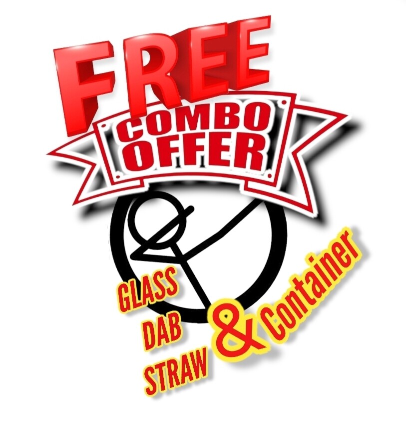 Free glass  Dab straw & container