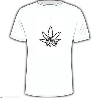 Smoking leaf do 80/20 cotton poly blend slight faded look