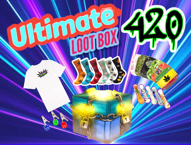 420 ULTIMATE LOOT BOX
 Must mention tee shirt size in comments section during check out failure to do so we will automatically ship large