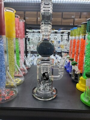 Hipster double perk glass water pipe