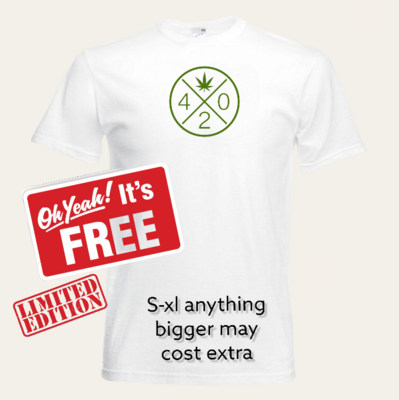 FREE T SHIRT of the week 420 edition 
Only small to xl is free anything bigger  is a lil extra
