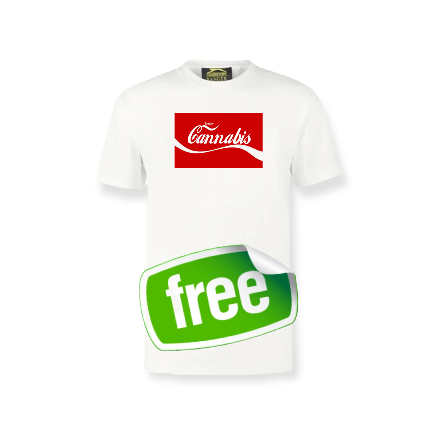 FREE tee  soda  EDITION  
Only small to xl is free anything bigger  is a lil extra