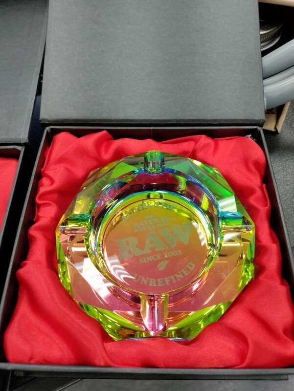 Raw Glass Ashtray 
