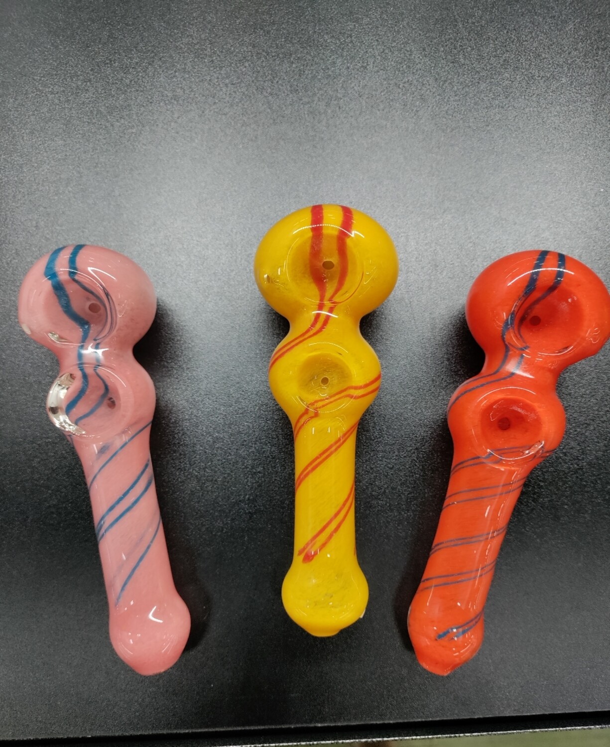 Double Bowl Glass Hand Pipe