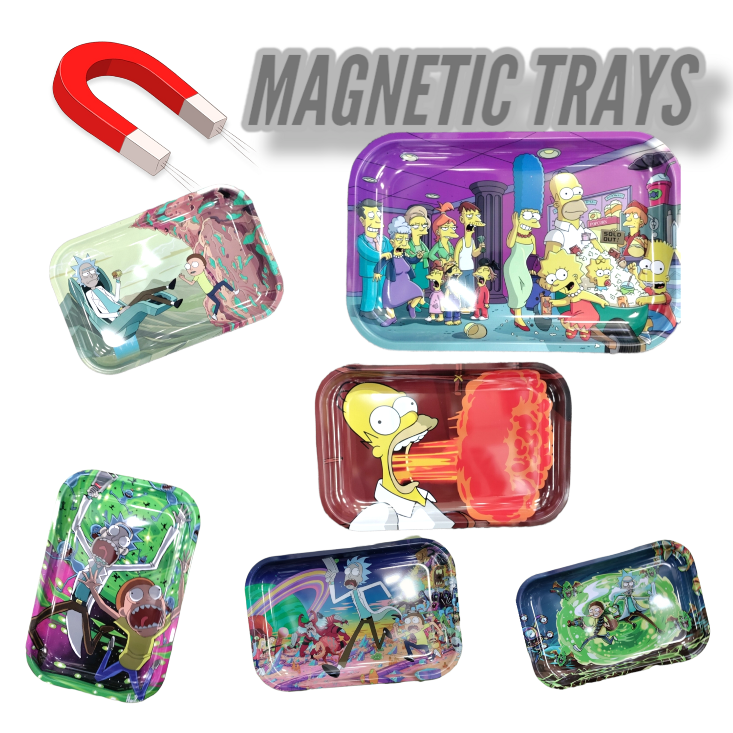 Assorted Trays with matching magnetic lid