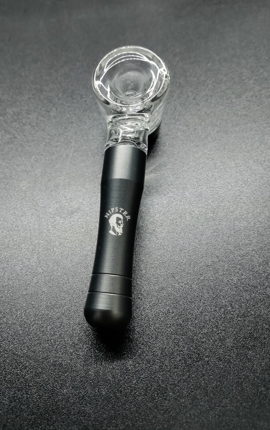 Hipster Glass and Metal hand pipe