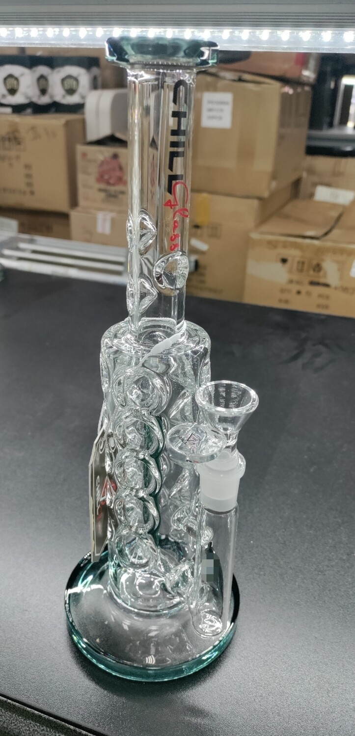 Chill Glass Water Pipe with Dipstick Perc