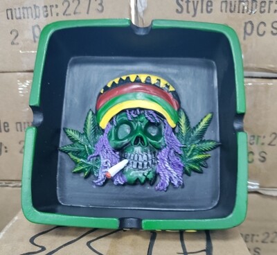 Smoking Rasta Skeleton Ashtray