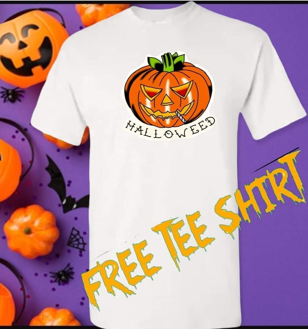 FREE tee Pumkin Hallowed HALLOWEEN EDITION  
Only small to xl is free anything bigger  is a lil extra