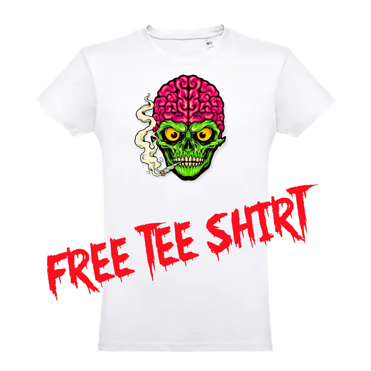 FREE tee  zkul brain limited EDITION  
Only small to xl is free anything bigger  is a lil extra
