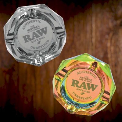 Raw Glass Ashtray Duo