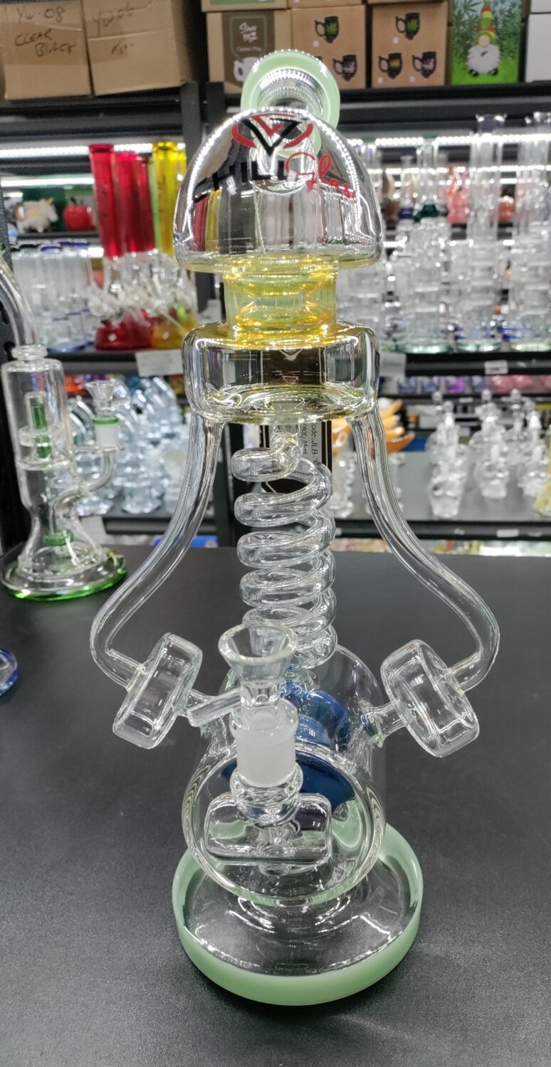 Chill Glass Double Barrel Spiral Water Pipe