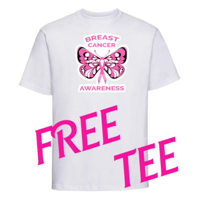 FREE tee BREAST CANCER AWARENESS   breat cancer awarness
Only small to xl is free anything bigger  is a lil extra
