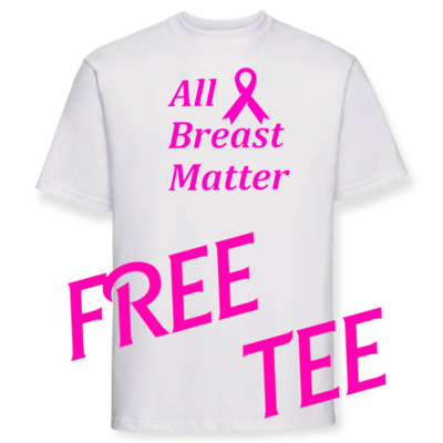 FREE tee BREAST CANCER AWARENESS   all breast mater 
Only small to xl is free anything bigger  is a lil extra