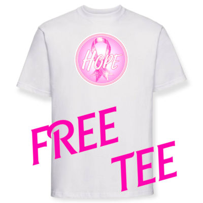 FREE tee BREAST CANCER AWARENESS  hope
Only small to xl is free anything bigger  is a lil extra