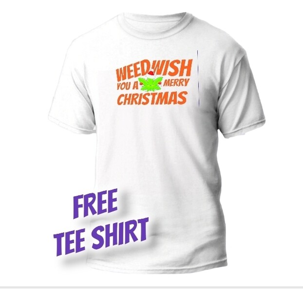 Free weedwish you a merry Christmas shirt