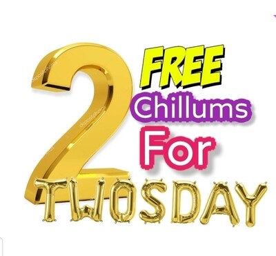 2 free glass chillums