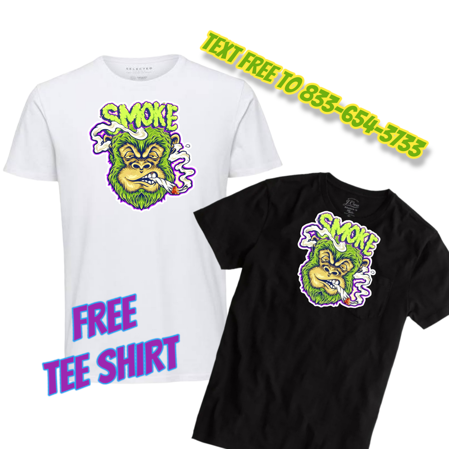 Free tee shirt monkey