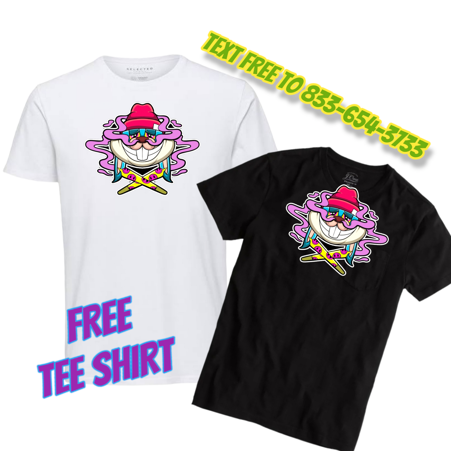 Free tee shirt funny bunny