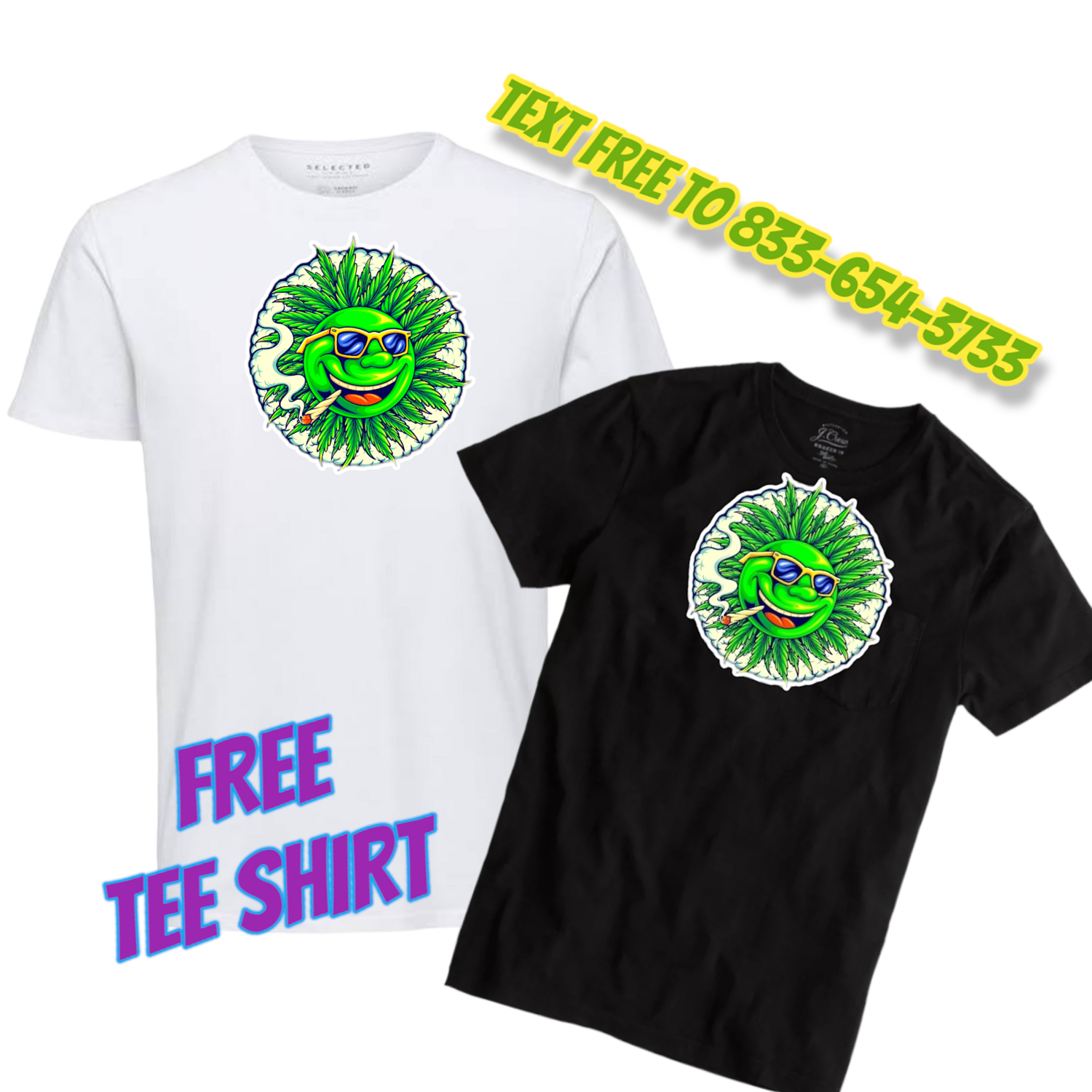 Free tee shirt stoner sun