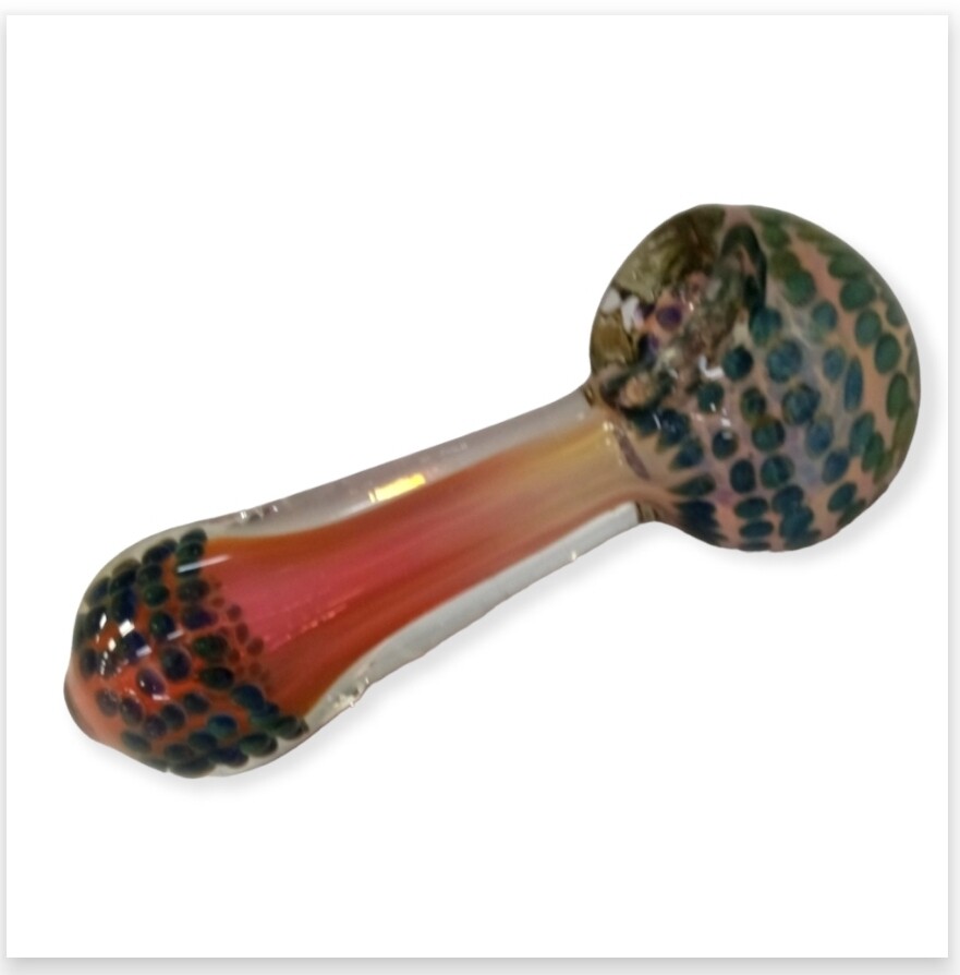 Bubble Ends Pink Glass Hand Pipe